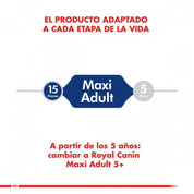 Royal Canin Adulto Maxi 12Kg para perros grandes adultos. Mejora la digestión, protege las articulaciones y mantiene el corazón sano con Omega 3 y taurina.