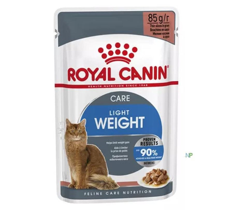 Royal Canin Pouch Light Weight Care 🐱 alimento húmedo bajo en calorías para gatos adultos. Favorece el control de peso y mejora la hidratación.