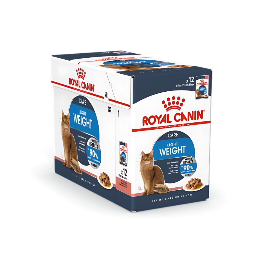 Royal Canin Pouch Light Weight Care 🐱 alimento húmedo bajo en calorías para gatos adultos. Favorece el control de peso y mejora la hidratación.