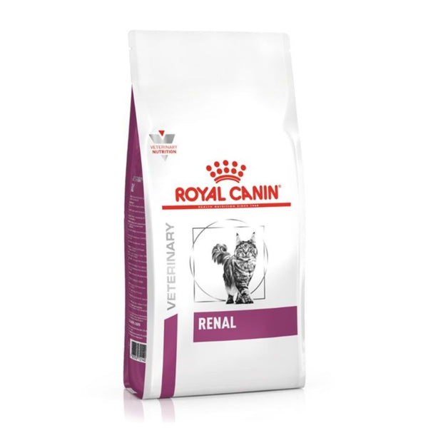 Nutre y protege la salud renal de tu gato con Royal Canin Renal 2Kg. Dieta especializada baja en fósforo y rica en EPA-DHA. Adecuado para el manejo de insuficiencia renal y hepática, y prevención de cálculos de oxalato.