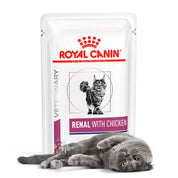 Royal Canin Renal con Pollo Pouch, ideal para gatos con insuficiencia renal. Baja carga renal, alta digestibilidad y sabor irresistible.
