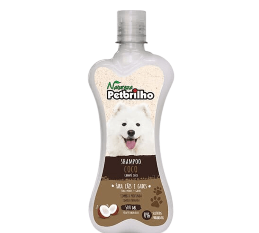 Shampoo Coco Petbrilho 500ML: ¡Limpieza y brillo excepcional para tu perro o gato! 🐾✨ Fórmula vegana sin petrolatos, ideal para una piel saludable y un pelaje deslumbrante. Tu mascota con el fresco aroma del coco.