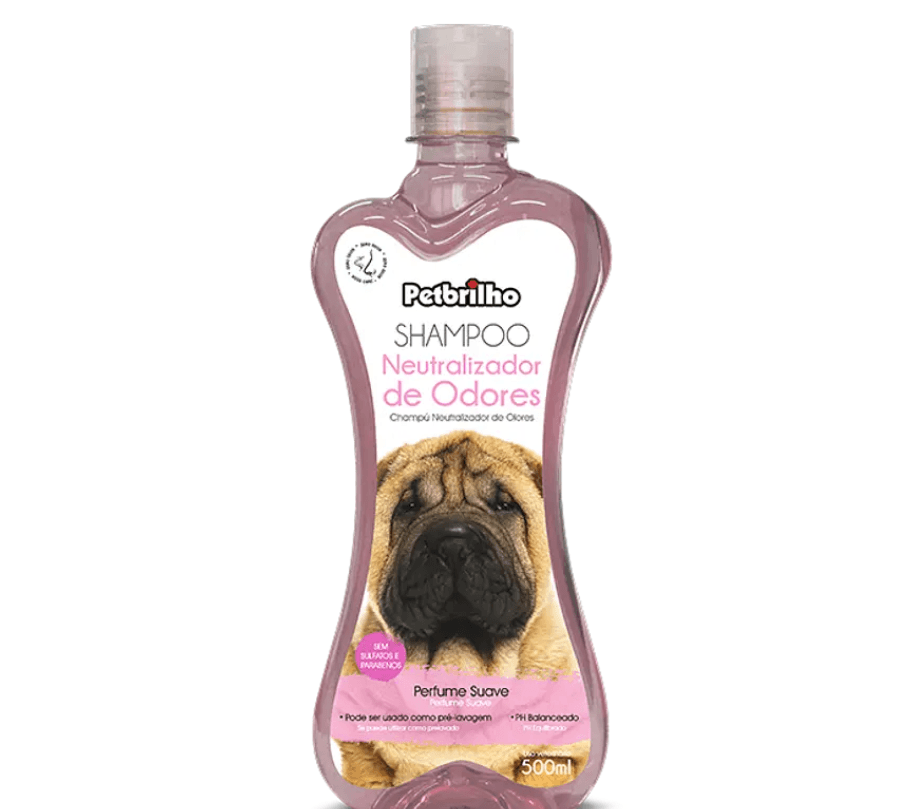¡Dile adiós a los malos olores con Shampoo Neutralizador de Odores Petbrilho 500ML! 🐾🌼 Apto para todo tipo de pelaje y con pH balanceado para la piel de tu mascota.