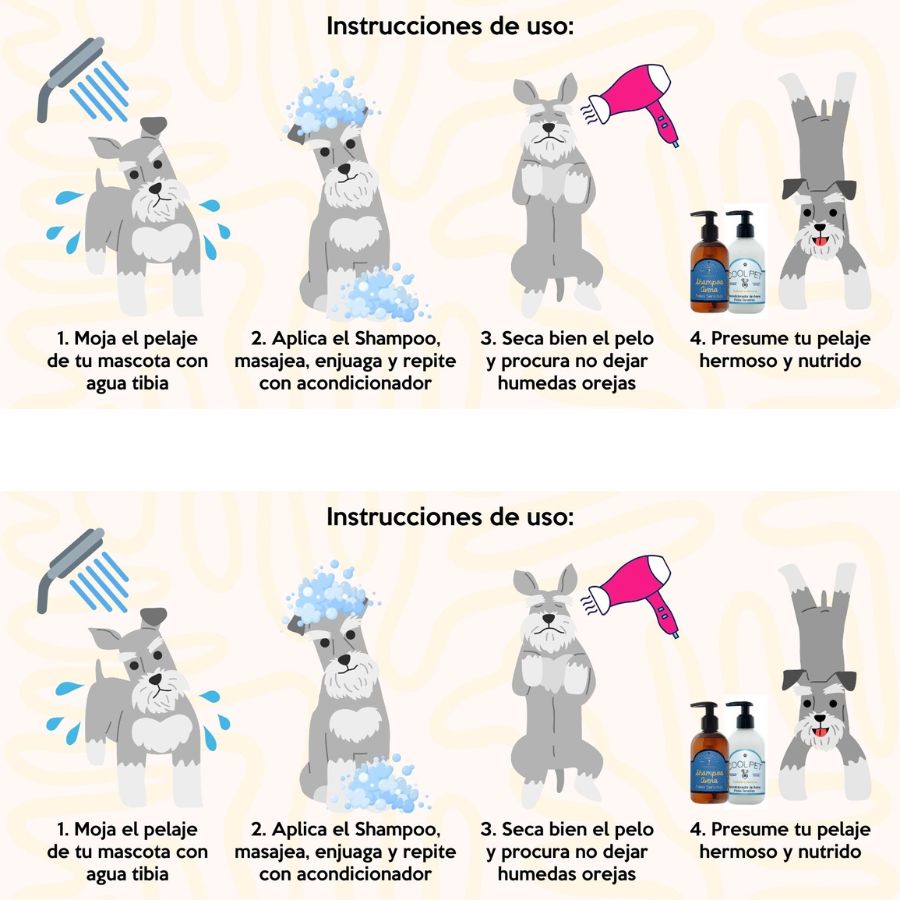 Shampoo Repelente de Pulgas y Garrapatas CoolPet 🐶, con aceite de Tea Tree, ideal para pieles sensibles y protección natural contra parásitos. 🌿