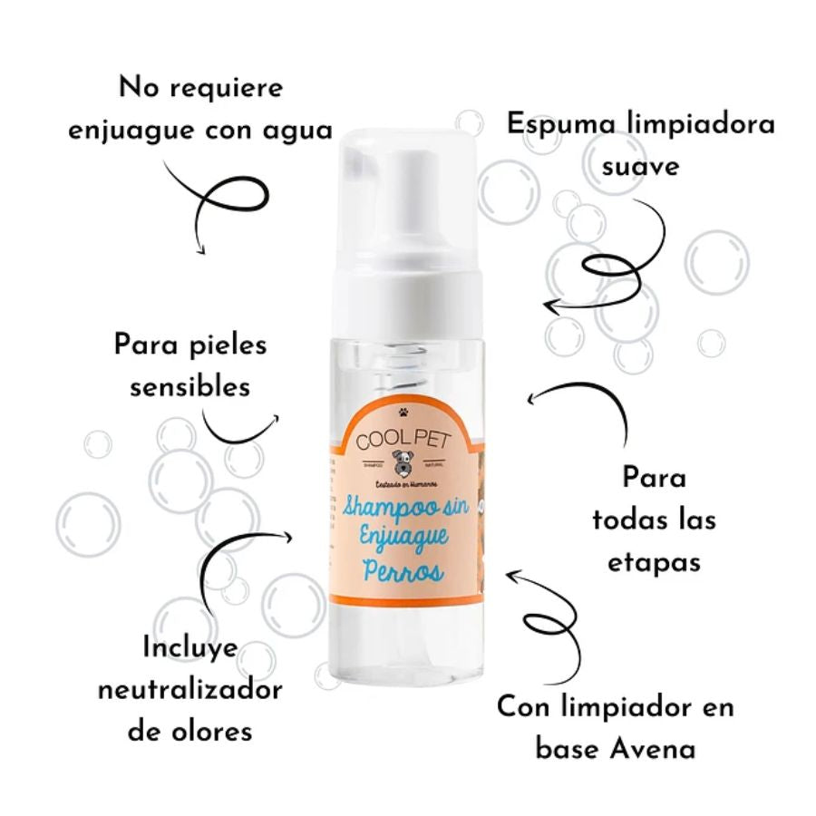 Shampoo Seco para Perros Coolpet 🐾 con aroma Coco Lima, ideal para mantener la higiene sin agua. Apto para pieles sensibles y uso frecuente.