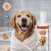 Shampoo en Seco para Perros TurboPet con nanocobre y aroma a almendra. Limpieza sin agua, combate bacterias y deja el pelaje suave y fresco.