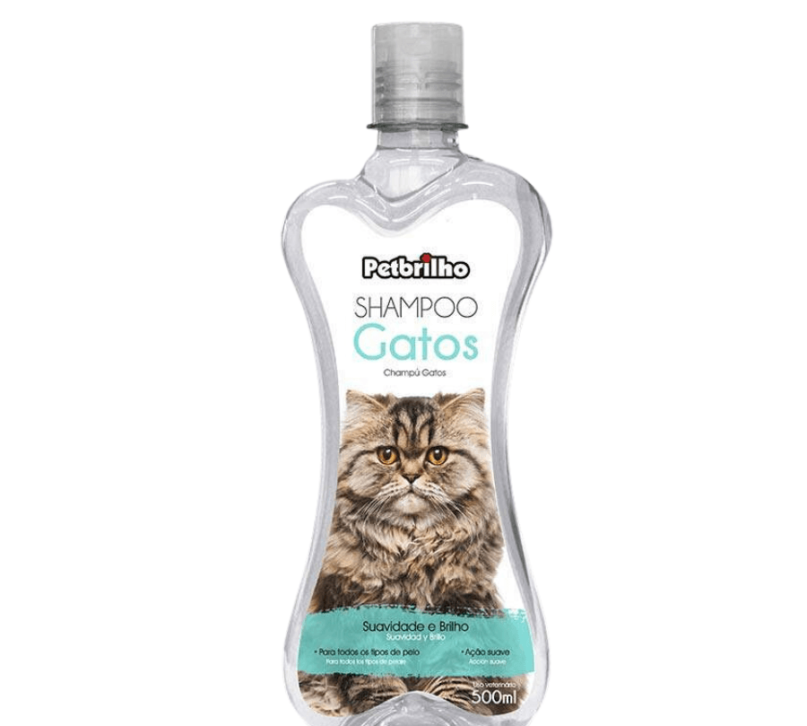 Shampoo para Gatos Petbrilho 500ML: Suavidad y brillo para tu felino 🐱✨. Con pH equilibrado y libre de sulfatos y parabenos, ideal para el cuidado del pelaje natural.
