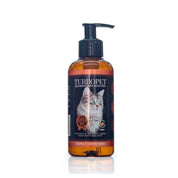 Shampoo para Gatos TurboPet 250ml con avena y nanocobre, limpia a profundidad, elimina patógenos y deja un aroma duradero a almendra.