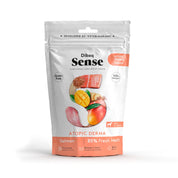 Snack Atopic Derma de Salmón Dibaq Sense, con biotina y salmón fresco para un pelaje brillante y piel saludable. ¡Nutrición natural para tu perro!