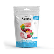 Snack Funcional Light Weight de Pavo Dibaq Sense, bajo en grasa y con L-Carnitina, ideal para perros con sobrepeso. ¡Controla su peso de forma natural!
