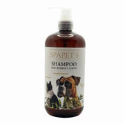 SpaPets Shampoo para Perros y Gatos limpia a fondo, hidrata y deja el pelaje suave y perfumado con aroma a Black Tea. Ideal para uso frecuente.