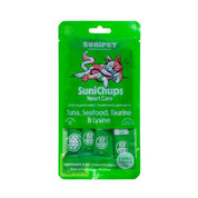 SuniChups Heart Care Snack Funcional para Gatos suplemento cremoso con taurina y omega 3, apoyo cardiovascular, natural y sin granos.