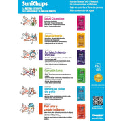SuniChups Inmune Defense Snack Funcional para Gatos fortalece el sistema inmune con krill y antioxidantes, natural y sin granos.