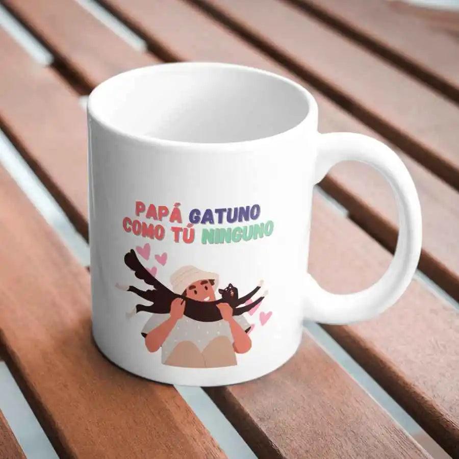 Taza papá gatuno – regalo original para amantes de gatos