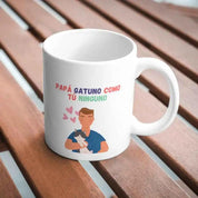 Taza personalizada con diseño exclusivo para papás que aman los gatos

