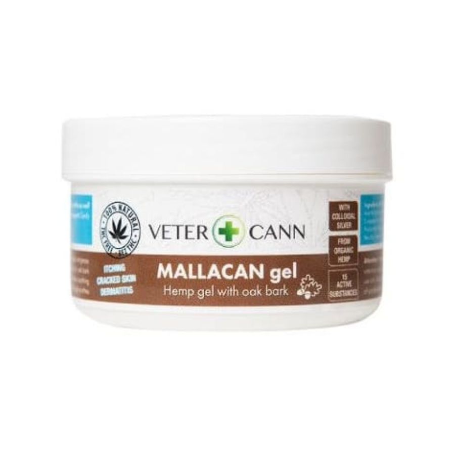 Vetercann Mallacan Gel Regenerador 100ml es ideal para piel seca, irritada o agrietada en mascotas 🐾. Fórmula natural con rápida absorción.