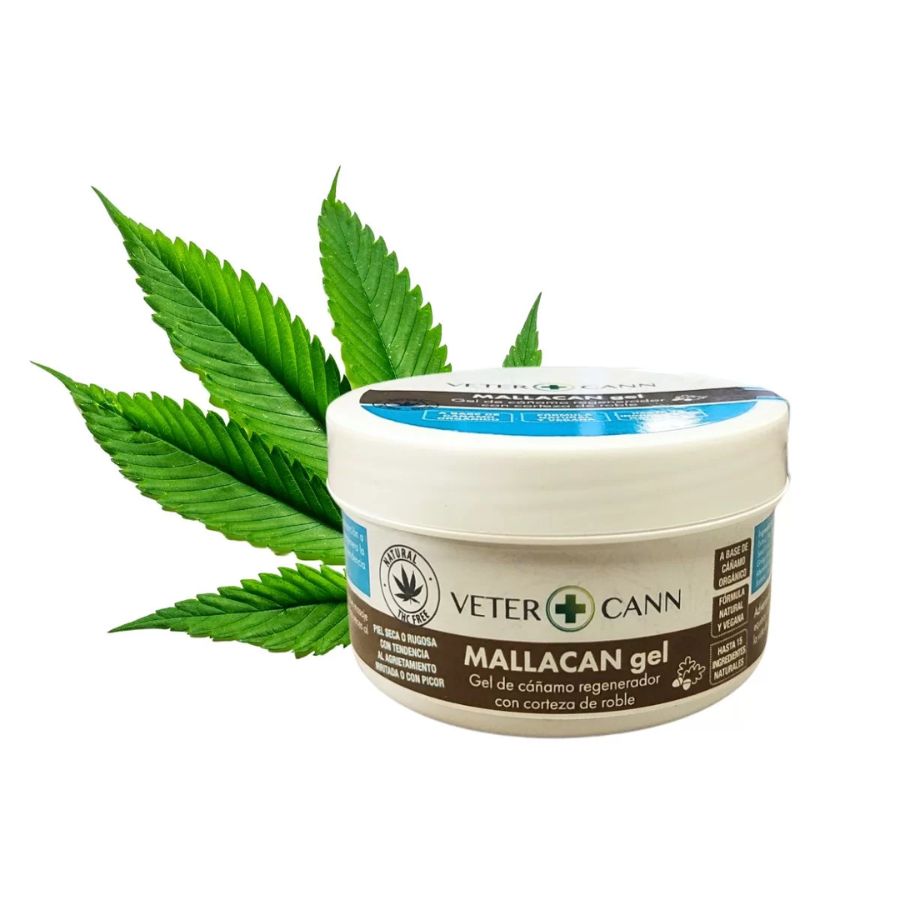 Vetercann Mallacan Gel Regenerador 100ml es ideal para piel seca, irritada o agrietada en mascotas 🐾. Fórmula natural con rápida absorción.