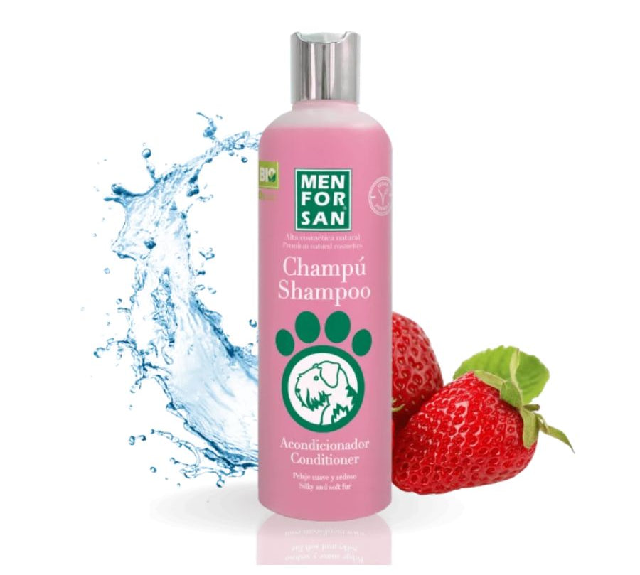 Acondicionador para Perros Men for San 300ml champú con crema acondicionadora, hidratación profunda, brillo y fácil desenredo.