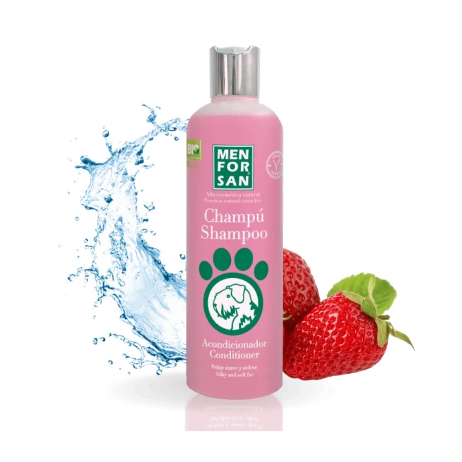 Acondicionador para Perros Men for San 300ml champú con crema acondicionadora, hidratación profunda, brillo y fácil desenredo.