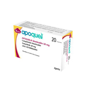 Apoquel Masticable 16mg 20 comprimidos, medicamento oral para perros con prurito, dermatitis alérgica y atópica bajo indicación veterinaria.