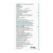 Reverso de Bravecto 1M Perro 20-40 kg: composición con fluralaner 400 mg, 37 días de protección, Reg. SAG N° 2626