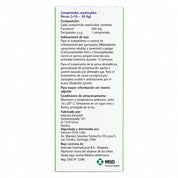 Reverso de Bravecto Perro 10-20 kg: composición con fluralaner 500 mg, indicaciones y Reg. SAG N° 2286