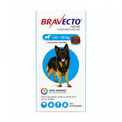 Bravecto Perro 20-40 kg 1000 mg, comprimido masticable antiparasitario, frente del envase con 12 semanas de protección