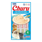 Churu Atún y Ostión: Snack cremoso para gatos, combinación de atún y pollo, alto en humedad para la salud. Libre de granos, ideal para medicamentos. 🐱🐟🐚