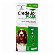 Credelio Plus Perro 11 a 22 kg, caja de 1 comprimido masticable con lotilaner y milbemicina oxima, vista frontal