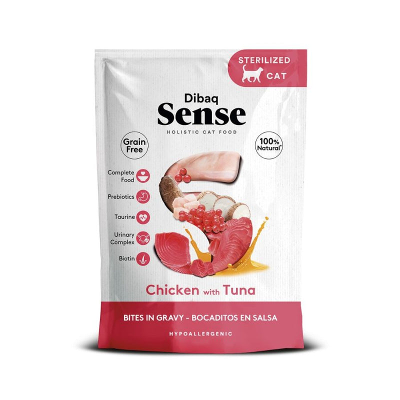 Dibaq Sense Bocaditos en Salsa Pollo con Atun - Alimento Humedo par...