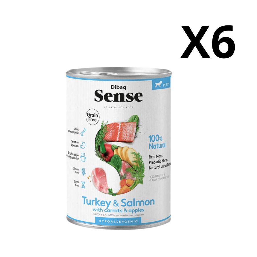 Pack 6x Dibaq Sense Alimento Húmedo Cachorro: Nutrición hipoalergénica para cachorros. 