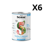 Pack 6x Dibaq Sense Alimento Húmedo Cachorro Pavo y Salmón Lata