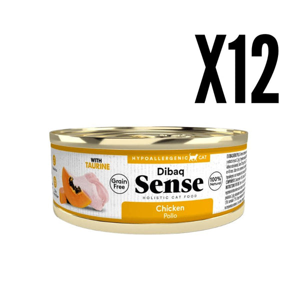 Alimento Húmedo Gato Adulto Dibaq Sense Pollo : Alimento hipoalergénico y natural para gatos adultos. Con prebióticos, extracto de yuca y taurina para una salud óptima. ¡Cuida a tu gato con lo mejor!