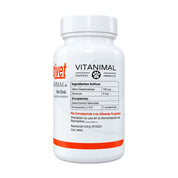 Tabla de ingredientes activos de Digestivet Vitanimal con alfa-galactosidasa 100 mg y Resolución SAG 97/2023