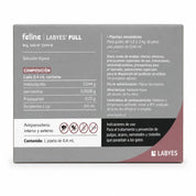 Reverso de Feline Labyes Full para gatos con composición, indicaciones y registro SAG 2544-B