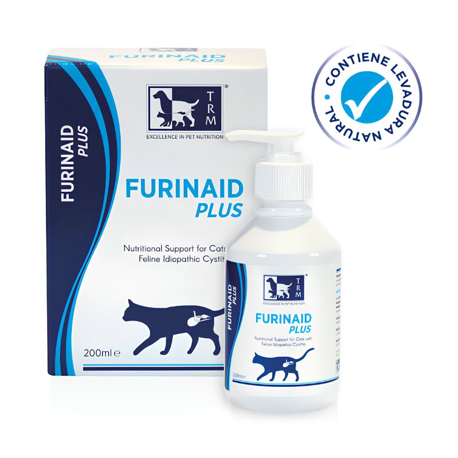 Furinaid Plus 200 ml: caja y frasco con bomba dosificadora y sello Contiene levadura natural