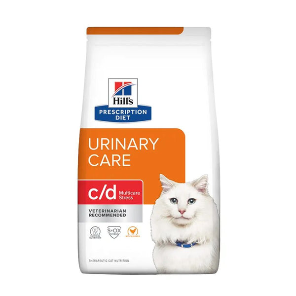 Bolsa frontal de Hill's Prescription Diet c/d Multicare Stress Urinary Care con pollo para gatos, formato 1,81 kg