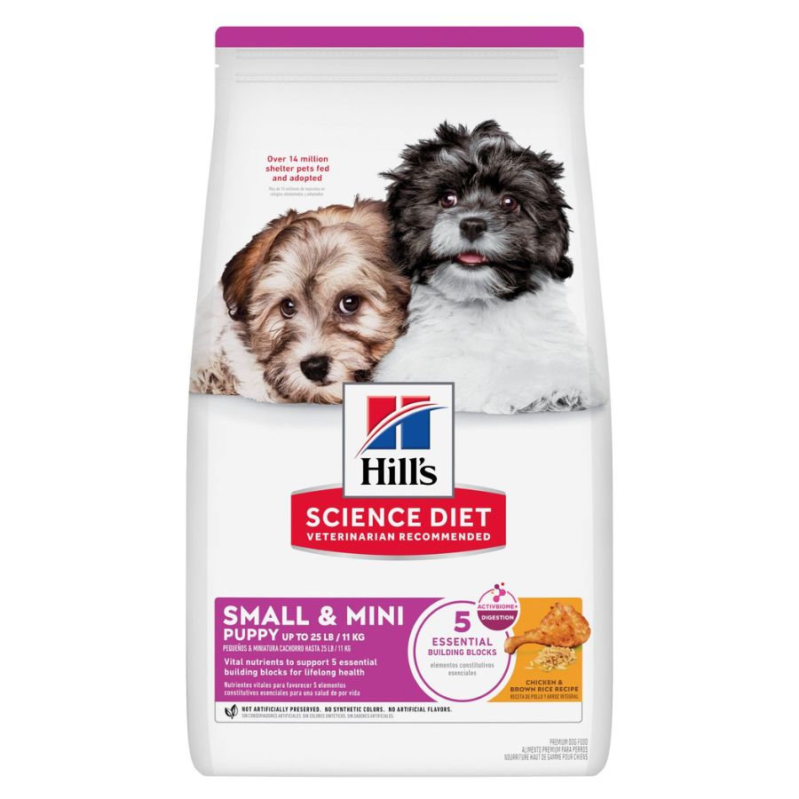 Hills Diet Small & Mini Puppy 2Kg alimento para cachorros mini, con pollo, omega y nutrientes para crecer fuerte y sano.