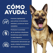 Cómo ayuda Hills Gastrointestinal Biome: activa el microbioma intestinal y promueve heces saludables