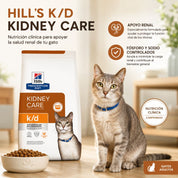 Hills K/D Gato Kidney Care 3,8 kg alimento renal con fósforo y sodio controlados, proteínas de calidad y omega-3.