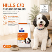 Hills C/D Perro Cuidado Urinario 1,5 kg ayuda a cuidar la salud urinaria, reducir cristales y apoyar una vejiga saludable.