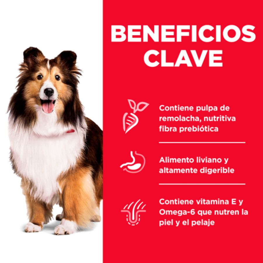 Hills Sensitive Stomach & Skin Adult 1.81 KG para Perros, alimento seco con pollo para digestión sensible, piel sana y pelaje brillante.