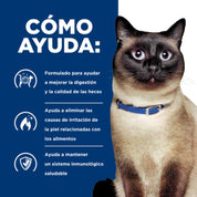 Hills Z/D Gato Food Sensitivities 1,8 kg apoya gatos con sensibilidad alimentaria, digestión sana y cuidado de piel.