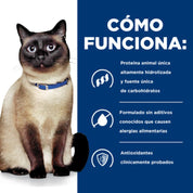 Hills Z/D Gato Food Sensitivities 1,8 kg apoya gatos con sensibilidad alimentaria, digestión sana y cuidado de piel.