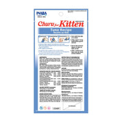 Churu Kitten sabor Atún, snack cremoso para gatitos con taurina, DHA, EPA y calcio. Sin conservantes ni colorantes artificiales.