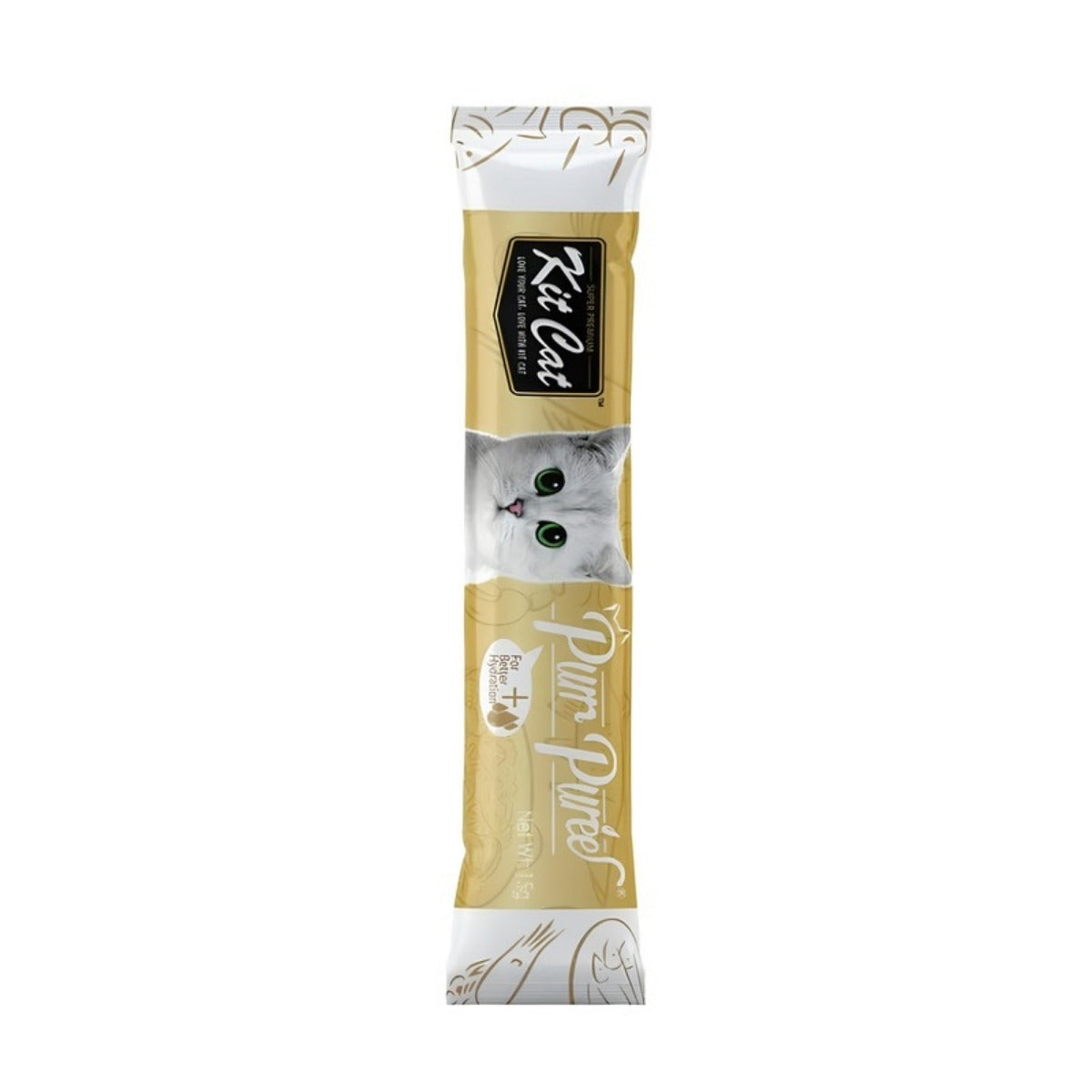 Sachet individual de 15 g de Kit Cat Purr Puree Plus Joint Care Atún listo para servir