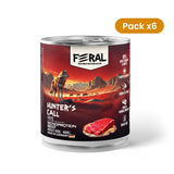 Pack 6x Feral Hunter's Call Monoprotein Beef Paté — Alimento húmedo perros adultos 400 g