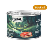 Pack 6x Feral River Chase Duck + Salmon Paté — Alimento húmedo gatos adultos 200 g
