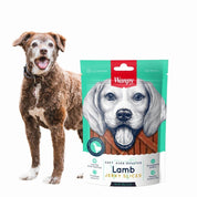Pack 6x Wanpy Soft Lamb Jerky Slices, un snack premium 100% natural para perros de todas las edades.