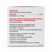 Composición de Pimocard 5 mg: 5 mg de pimobendan por comprimido de 200 mg, conservación y advertencias
